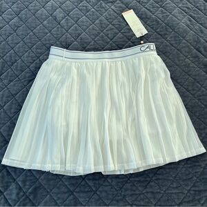 Calia Skort Women’s Small Court Pleated Mesh High Rise Athletic Tennis White B13
